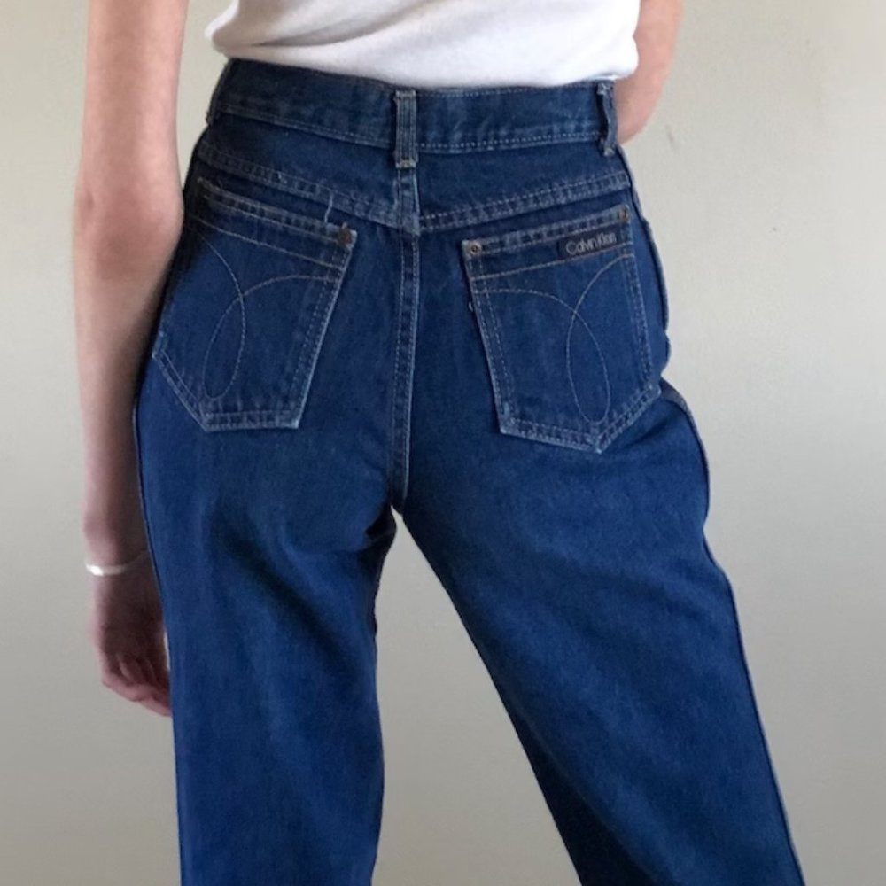 Vintage Calvin Klein Jeans Made in USA 100% Cotton Dark Wash High Rise